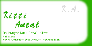 kitti antal business card